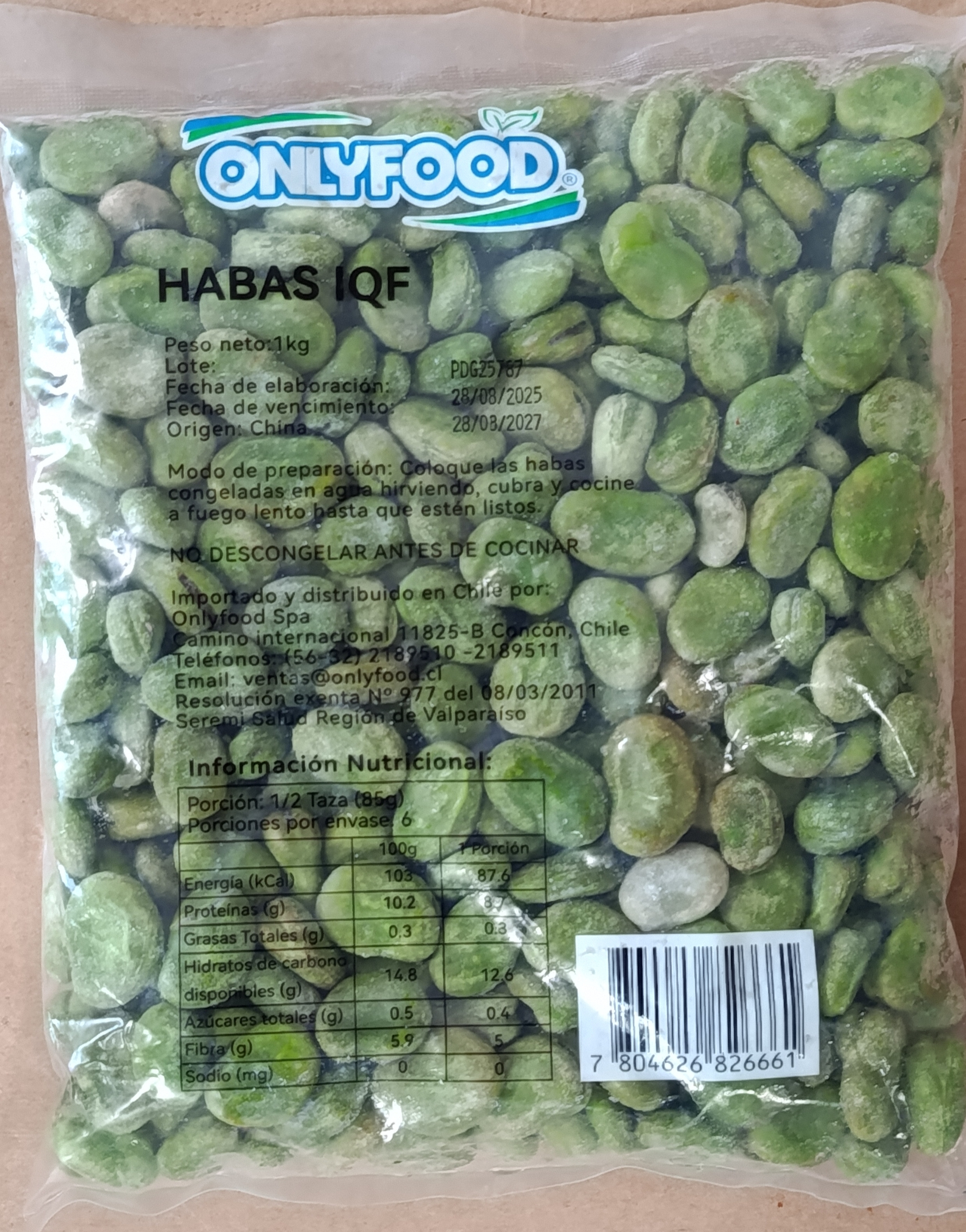 Habas Onlyfood, 10x1k